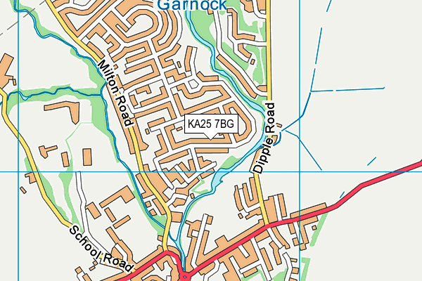 KA25 7BG map - OS VectorMap District (Ordnance Survey)