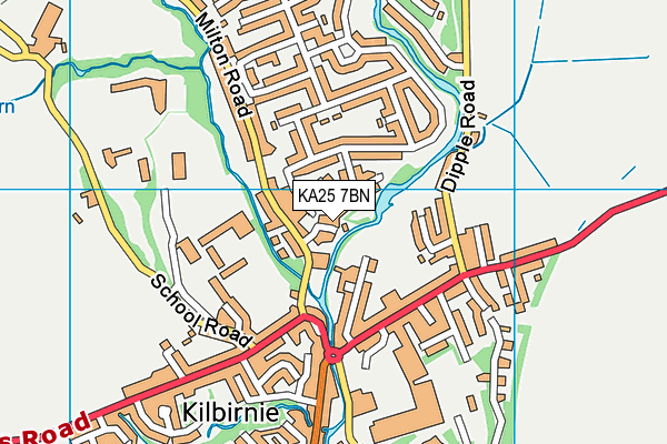 KA25 7BN map - OS VectorMap District (Ordnance Survey)