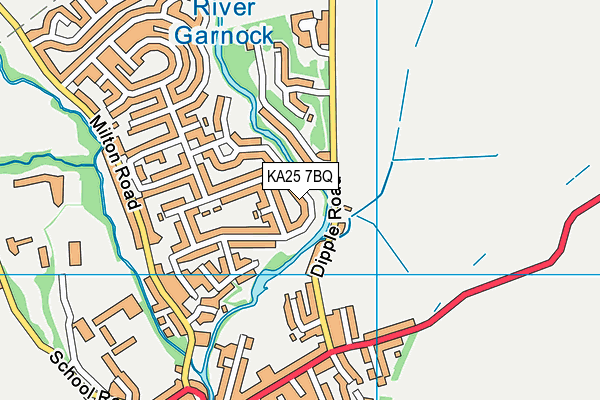 KA25 7BQ map - OS VectorMap District (Ordnance Survey)