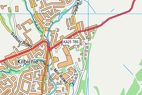 KA25 7BS map - OS VectorMap District (Ordnance Survey)