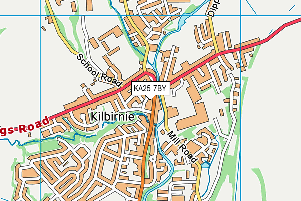 KA25 7BY map - OS VectorMap District (Ordnance Survey)