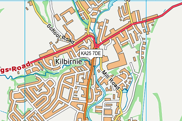 KA25 7DE map - OS VectorMap District (Ordnance Survey)