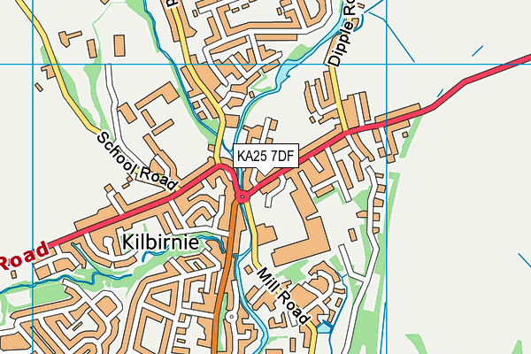 KA25 7DF map - OS VectorMap District (Ordnance Survey)