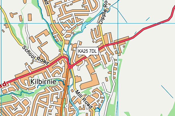 KA25 7DL map - OS VectorMap District (Ordnance Survey)