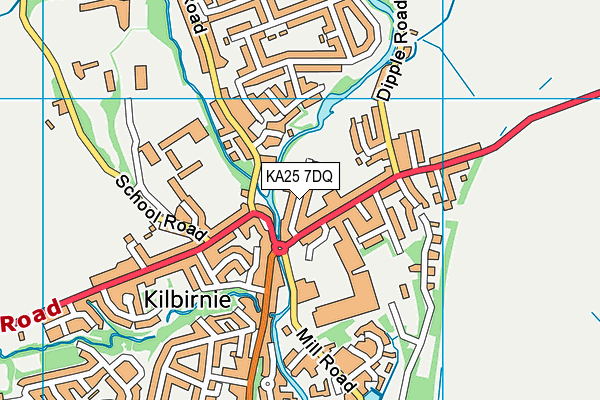 KA25 7DQ map - OS VectorMap District (Ordnance Survey)