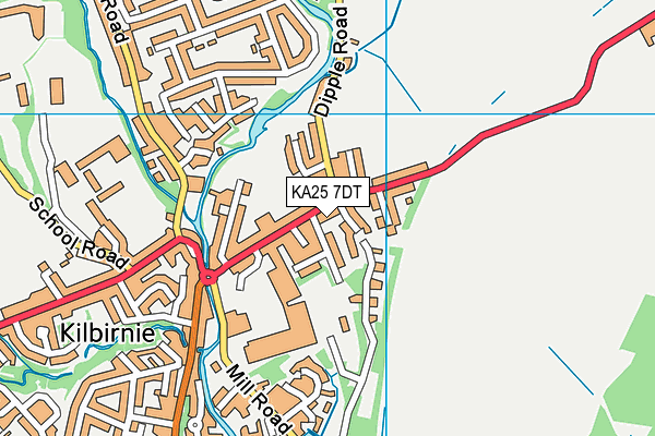 KA25 7DT map - OS VectorMap District (Ordnance Survey)