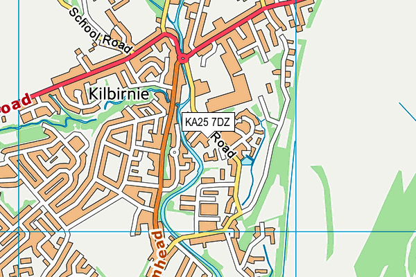 KA25 7DZ map - OS VectorMap District (Ordnance Survey)