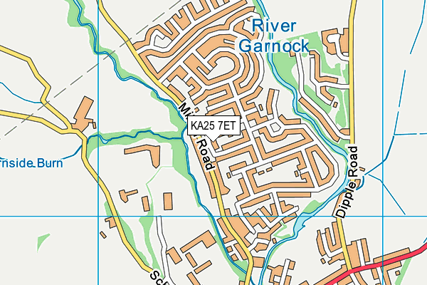 KA25 7ET map - OS VectorMap District (Ordnance Survey)