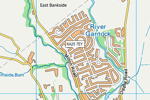 KA25 7EY map - OS VectorMap District (Ordnance Survey)