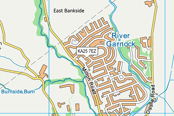 KA25 7EZ map - OS VectorMap District (Ordnance Survey)