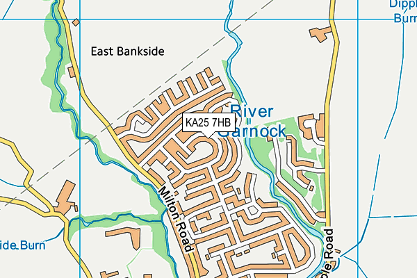 KA25 7HB map - OS VectorMap District (Ordnance Survey)