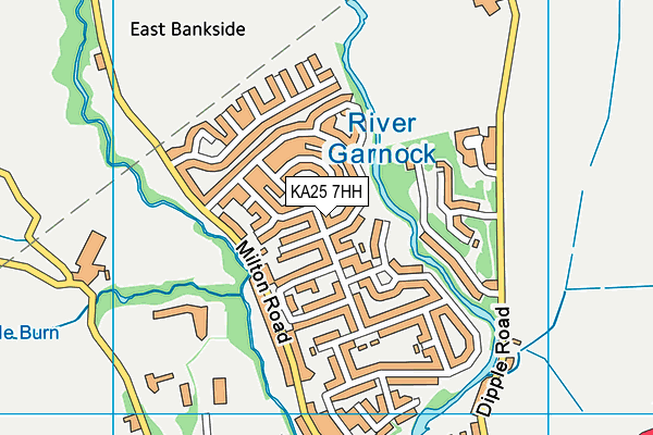 KA25 7HH map - OS VectorMap District (Ordnance Survey)