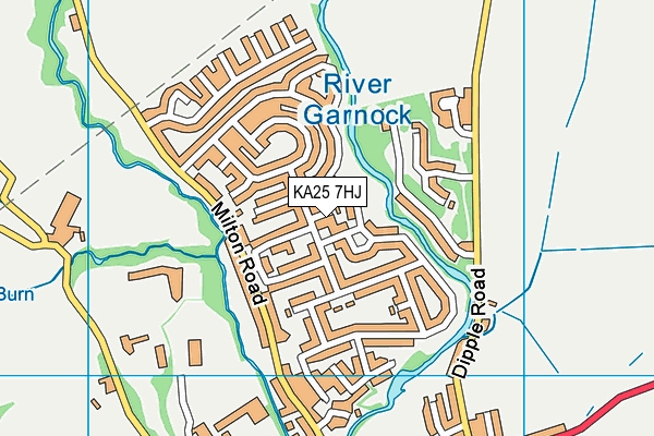 KA25 7HJ map - OS VectorMap District (Ordnance Survey)