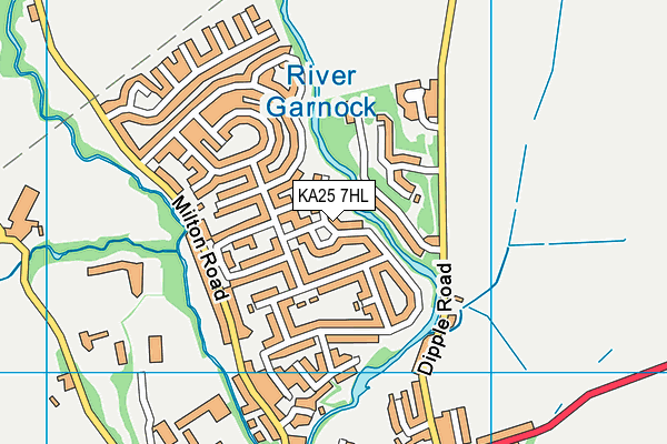 KA25 7HL map - OS VectorMap District (Ordnance Survey)