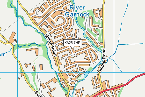 KA25 7HP map - OS VectorMap District (Ordnance Survey)