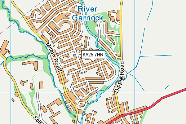 KA25 7HR map - OS VectorMap District (Ordnance Survey)