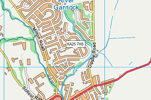 KA25 7HS map - OS VectorMap District (Ordnance Survey)