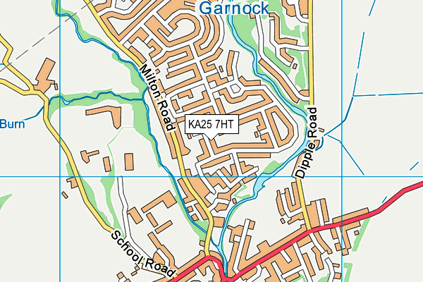 KA25 7HT map - OS VectorMap District (Ordnance Survey)