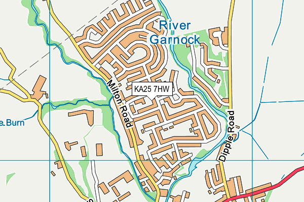 KA25 7HW map - OS VectorMap District (Ordnance Survey)