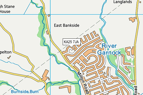 KA25 7JA map - OS VectorMap District (Ordnance Survey)