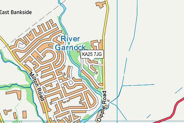 KA25 7JG map - OS VectorMap District (Ordnance Survey)