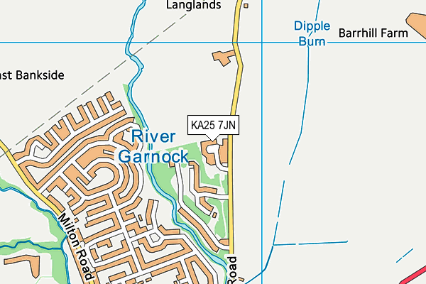 KA25 7JN map - OS VectorMap District (Ordnance Survey)