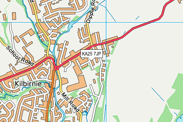 KA25 7JP map - OS VectorMap District (Ordnance Survey)