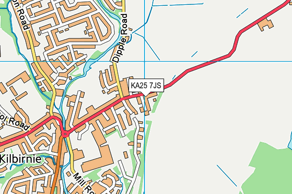 KA25 7JS map - OS VectorMap District (Ordnance Survey)