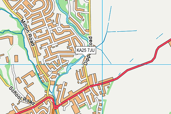 KA25 7JU map - OS VectorMap District (Ordnance Survey)