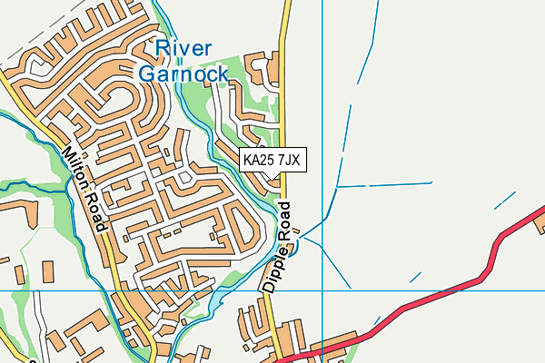 KA25 7JX map - OS VectorMap District (Ordnance Survey)