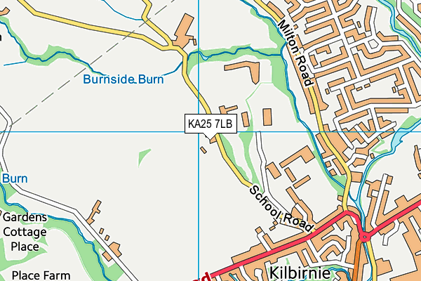 KA25 7LB map - OS VectorMap District (Ordnance Survey)