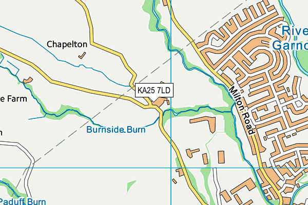 KA25 7LD map - OS VectorMap District (Ordnance Survey)