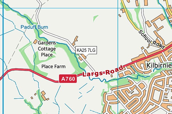 KA25 7LG map - OS VectorMap District (Ordnance Survey)