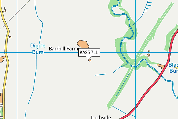 KA25 7LL map - OS VectorMap District (Ordnance Survey)