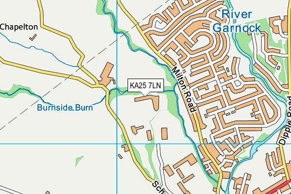 KA25 7LN map - OS VectorMap District (Ordnance Survey)