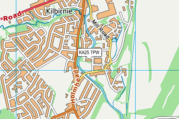 KA25 7PW map - OS VectorMap District (Ordnance Survey)