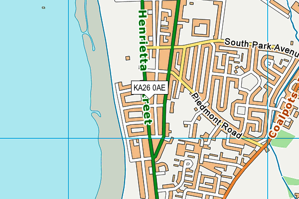 KA26 0AE map - OS VectorMap District (Ordnance Survey)