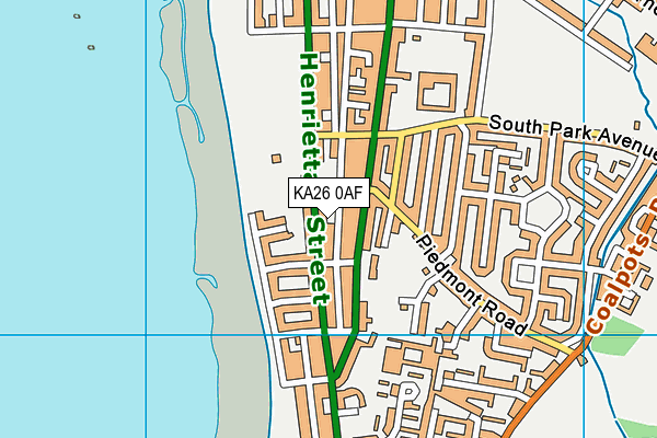 KA26 0AF map - OS VectorMap District (Ordnance Survey)