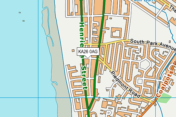 KA26 0AG map - OS VectorMap District (Ordnance Survey)