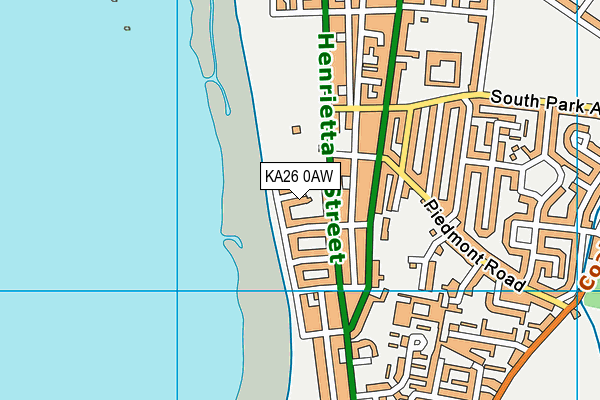 KA26 0AW map - OS VectorMap District (Ordnance Survey)