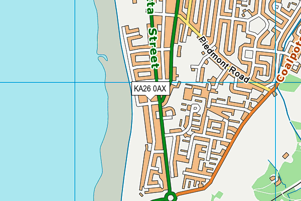 KA26 0AX map - OS VectorMap District (Ordnance Survey)