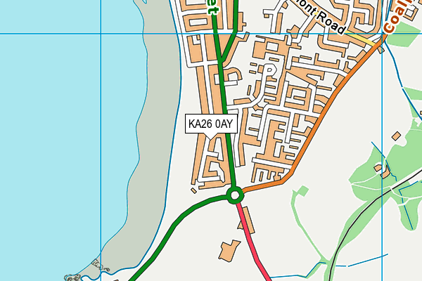 KA26 0AY map - OS VectorMap District (Ordnance Survey)
