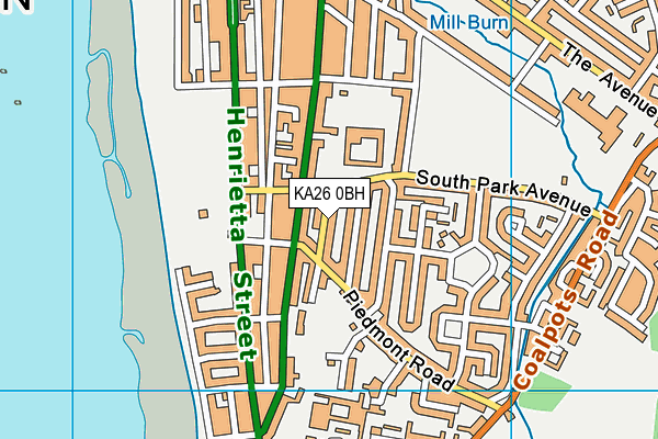 KA26 0BH map - OS VectorMap District (Ordnance Survey)