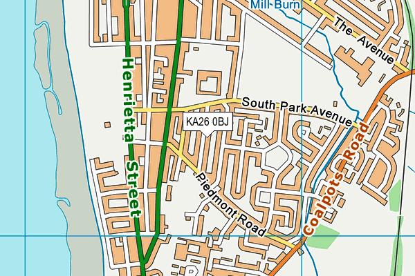 KA26 0BJ map - OS VectorMap District (Ordnance Survey)