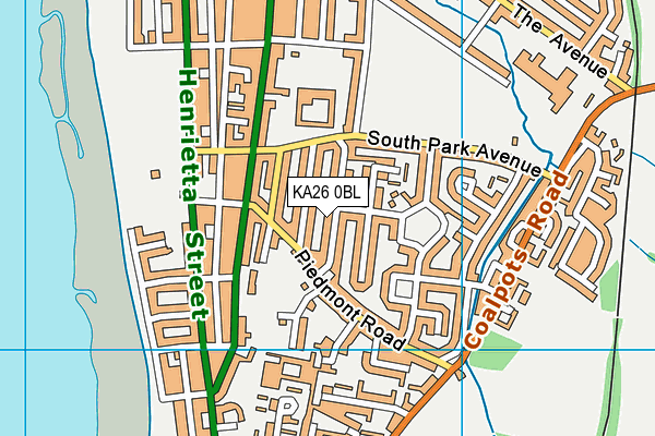 KA26 0BL map - OS VectorMap District (Ordnance Survey)