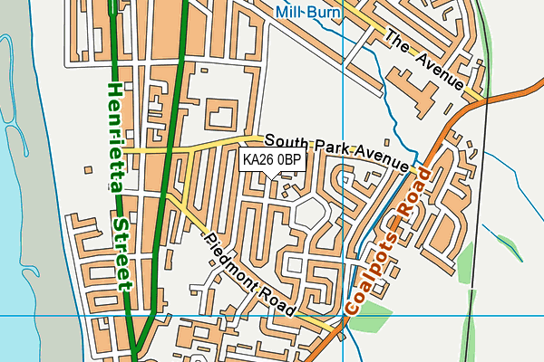 KA26 0BP map - OS VectorMap District (Ordnance Survey)