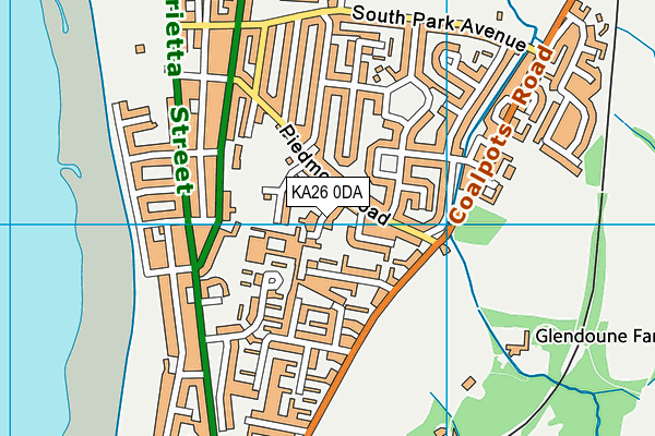 KA26 0DA map - OS VectorMap District (Ordnance Survey)