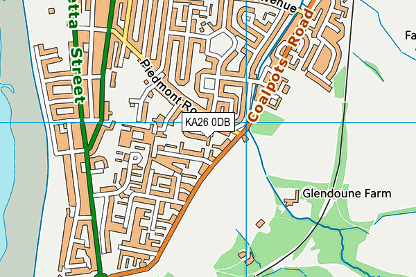 KA26 0DB map - OS VectorMap District (Ordnance Survey)