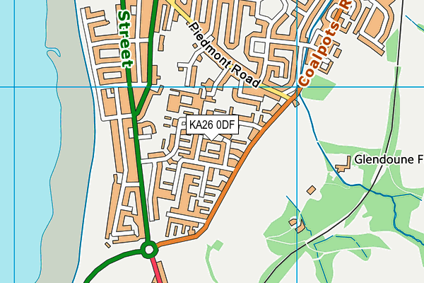 KA26 0DF map - OS VectorMap District (Ordnance Survey)