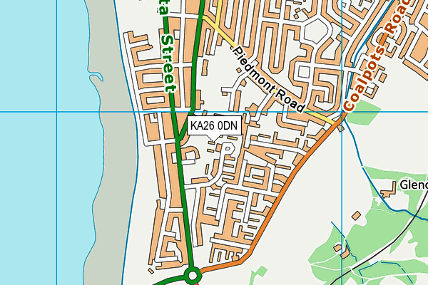 KA26 0DN map - OS VectorMap District (Ordnance Survey)